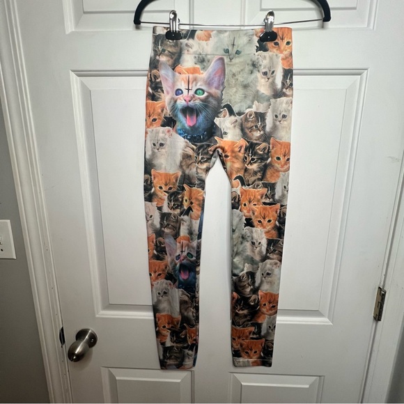 Satanic Inverted Cross Cat Leggings (S) - Picture 5 of 8